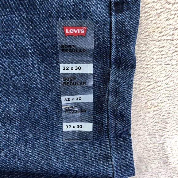 NWT Levi's Men's Jeans Suze 32x30 505 Regular Straight Leg Blue Denim Casual - Picture 10 of 16